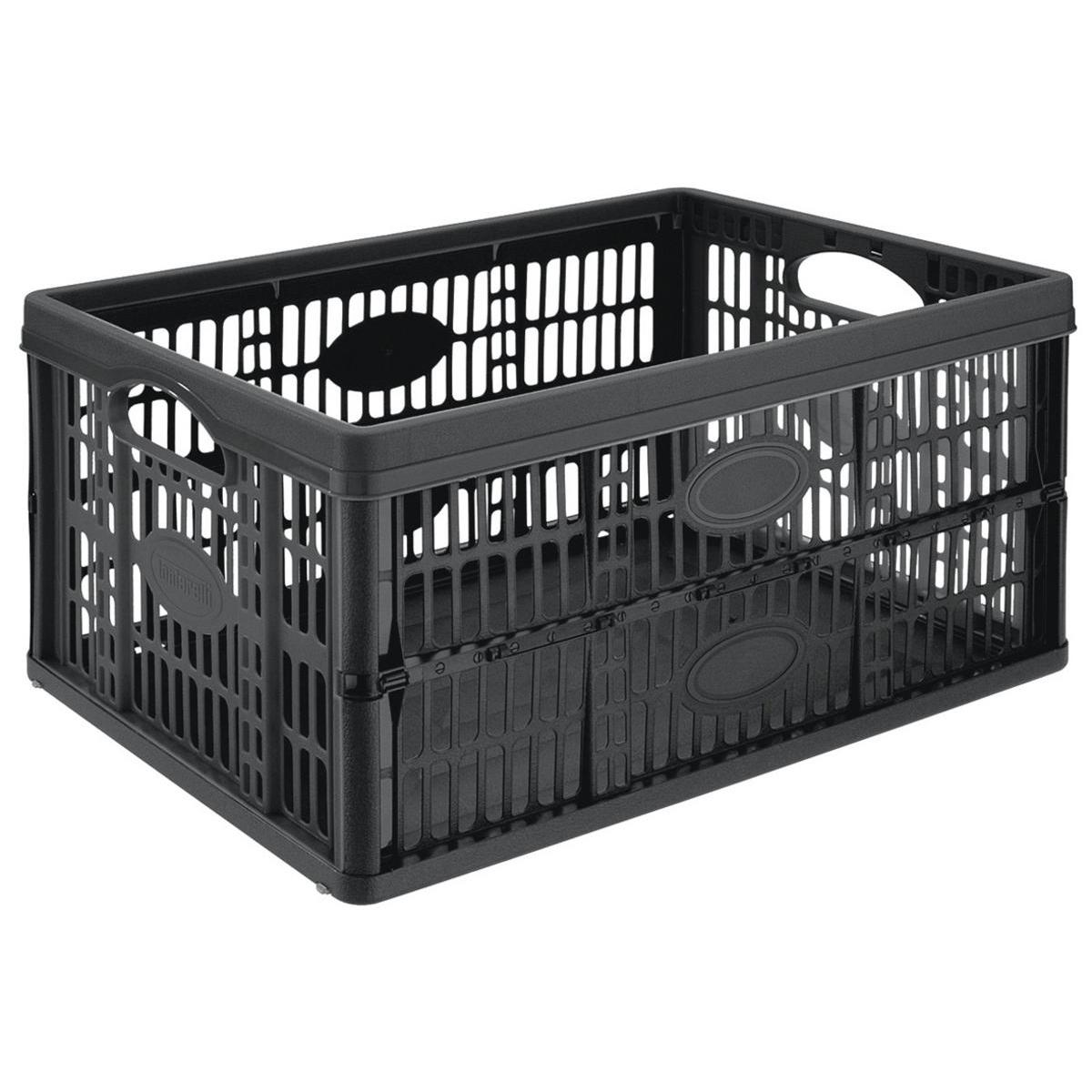 Casier pliant 32 L - Plastique - 47.5 x 35 x H 23.6 cm - Noir Casier pliant 32 L - Plastique - 47.5 x 35 x H 23.6 cm - Noir