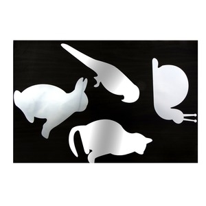 Sticker miroir Animaux - 40 x 60 cm - Multicolore