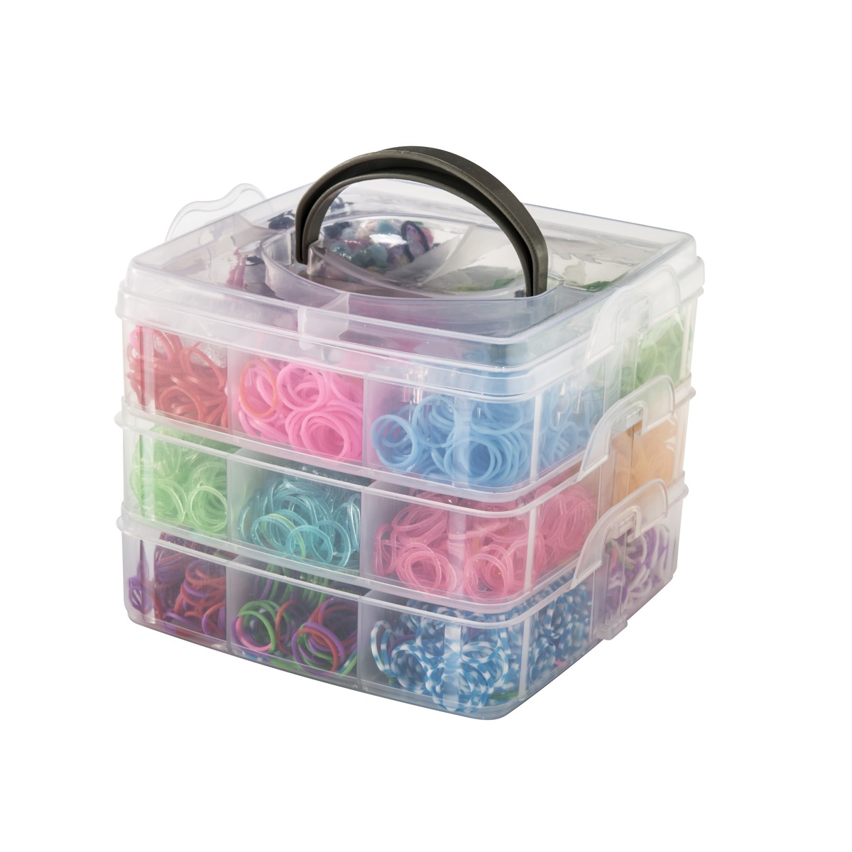 Malette loom bands 4000 pièces + accessoires - 16 x 17 x 14 cm - Multicolore Malette loom bands 4000 pièces + accessoires - 16 x 17 x 14 cm - Multicolore