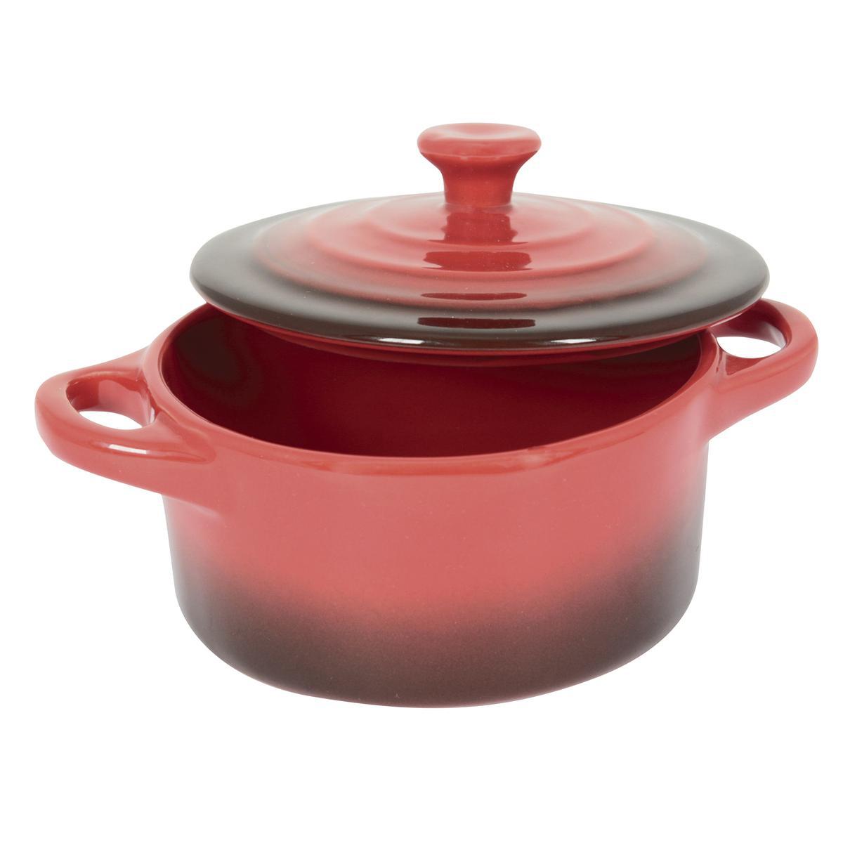 Mini cocotte - Grès - diamètre 10 cm - Rouge Mini cocotte - Grès - diamètre 10 cm - Rouge