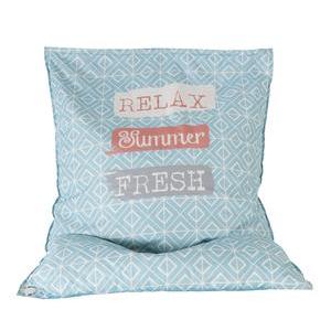 Coussin XXL - 110 x 140 cm - Bleu ou corail