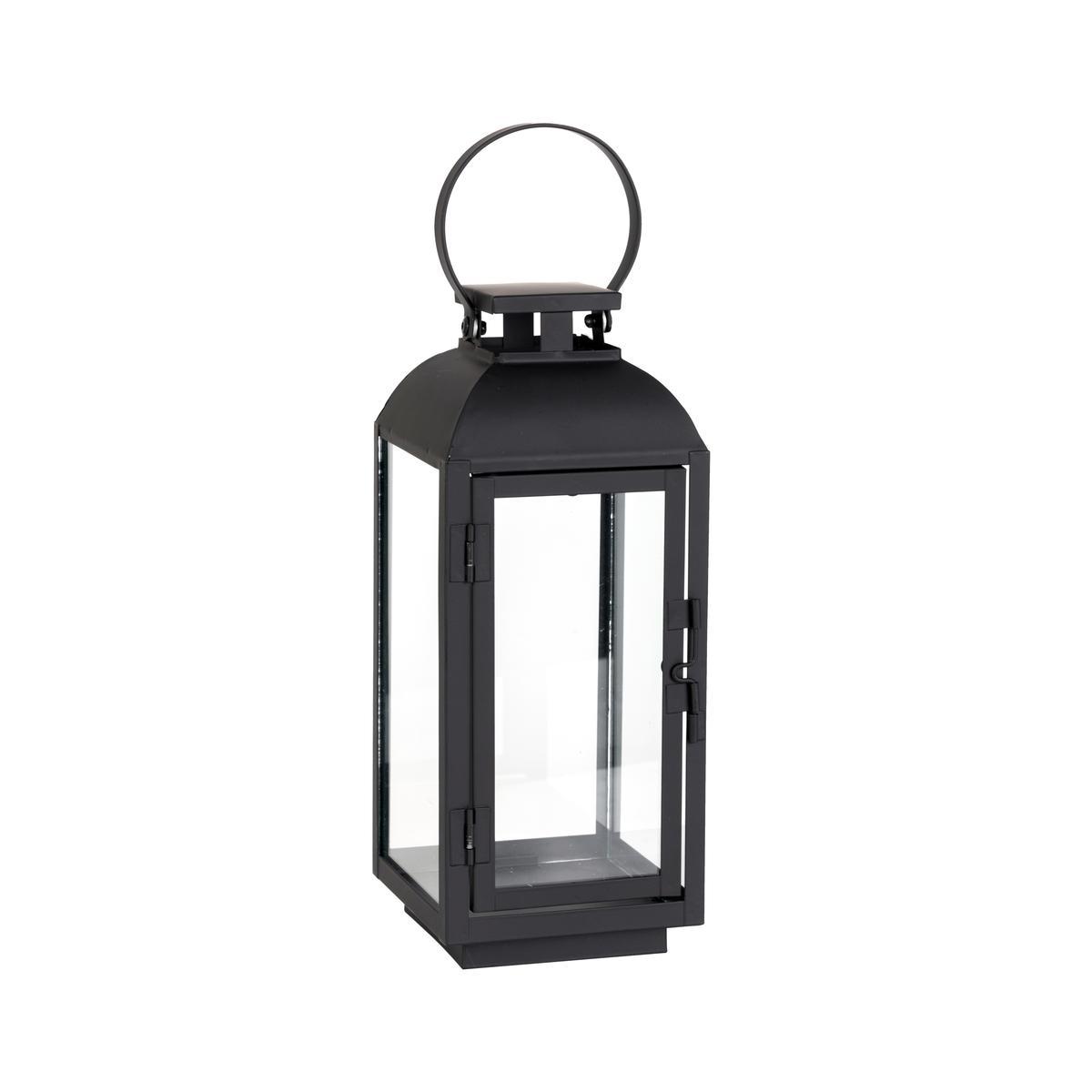 Lanterne LED Lafiora h 31,5 cm scintillant noir, argent - HORNBACH