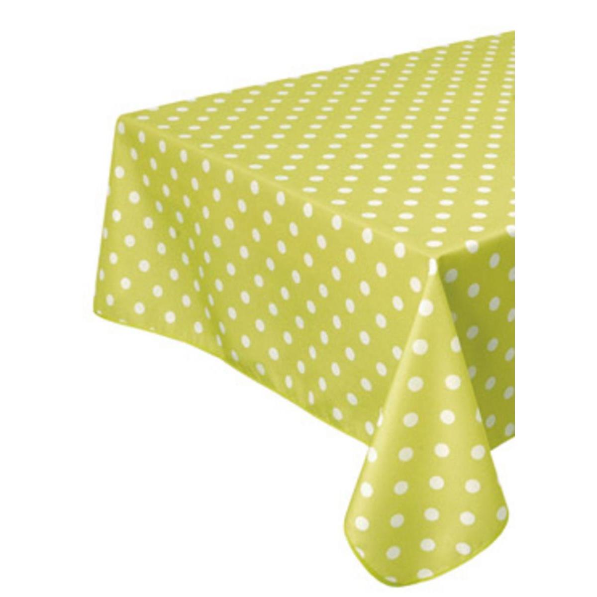 Toile cirée carrée - 100 % Polyester - 180 x 180 cm - Vert anis Toile cirée carrée - 100 % Polyester - 180 x 180 cm - Vert anis