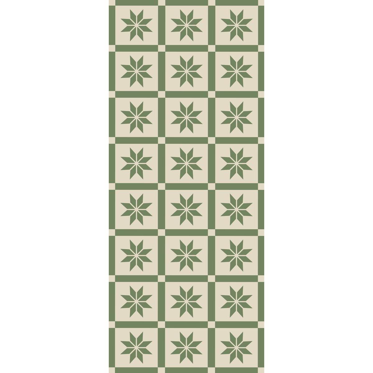 Tapis décoré Lisboa - 50 x 120 - Vert
