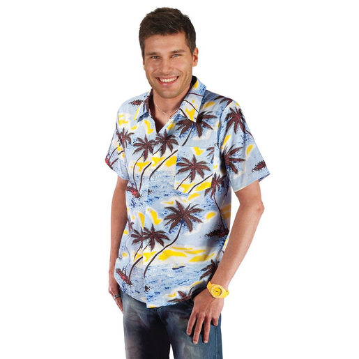 Chemise Hawaienne En Polyester Bleu Deguisements Et Costumes De Fete La Foir Fouille La marque aries mise sur un jeu de couleurs et un motif imprimé contrastant pour le rendre unique. la foir fouille