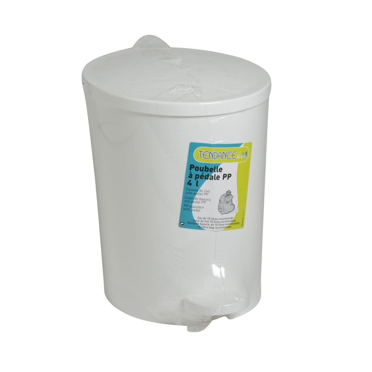 Poubelle à pédale 4,5 litres collection Les Basiques - 22 x 18 x 23 cm - Blanc Poubelle à pédale 4,5 litres collection Les Basiques - 22 x 18 x 23 cm - Blanc