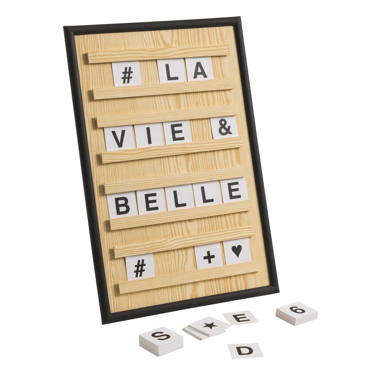 letter board en bois 30 x 45 cm decoration murale la foir fouille