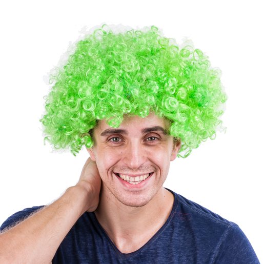 perruque afro verte