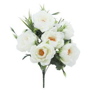 Bouquet de Pivoines blanc - H 54 cm - Blanc