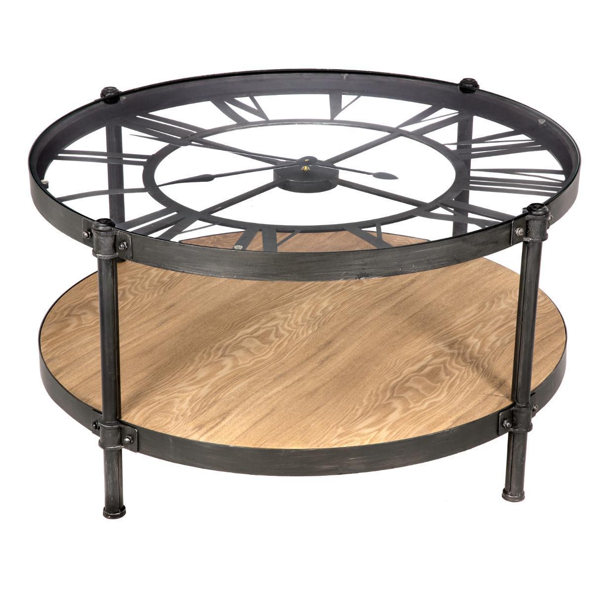 Журнальный столик Atmosphera Meca с часами 51x49 см