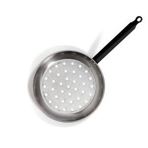 Poêle à marrons - Acier - Ø 26 cm - Gris