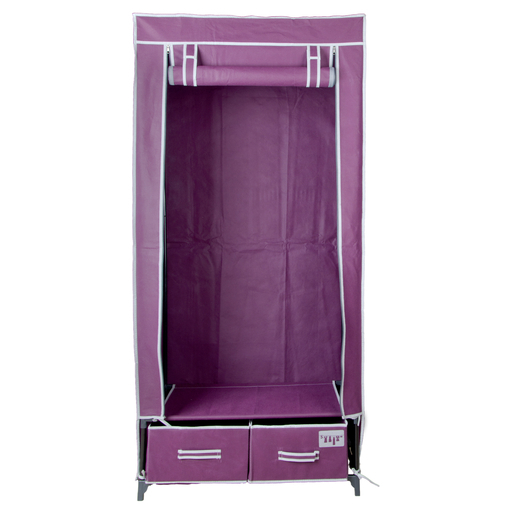 Armoire Penderie En Tissu 2 Tiroirs 75 X 45 X H 160 Cm Differents Coloris Produits Divers La Foir Fouille