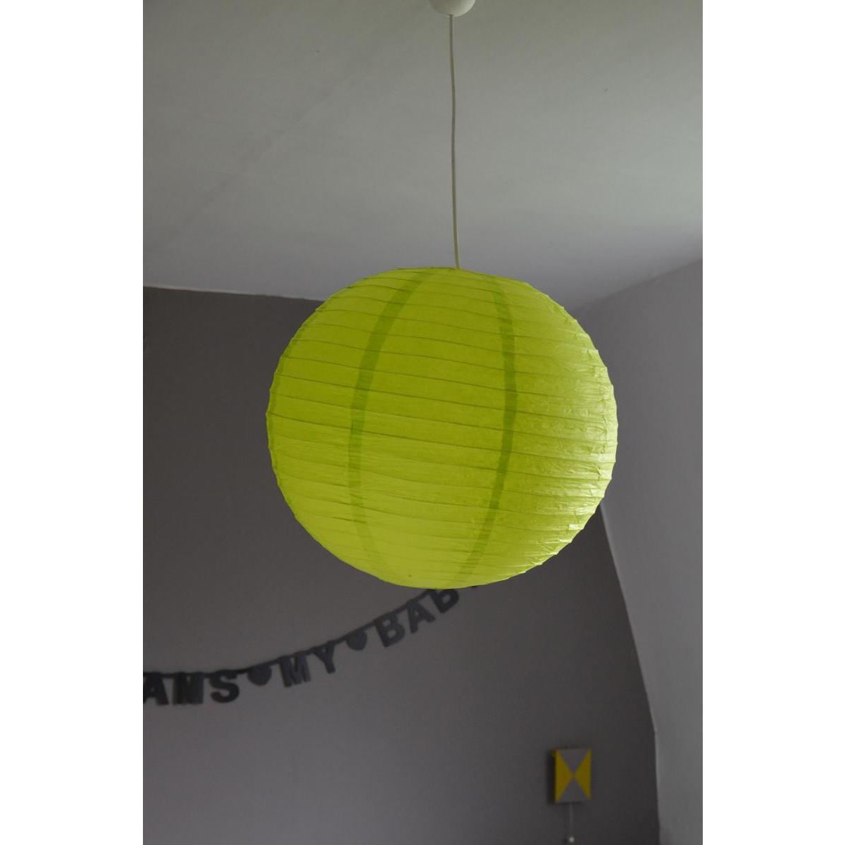 Boule Japonaise Luminaire En Papier Vert Boules Japonaises La Foir Fouille