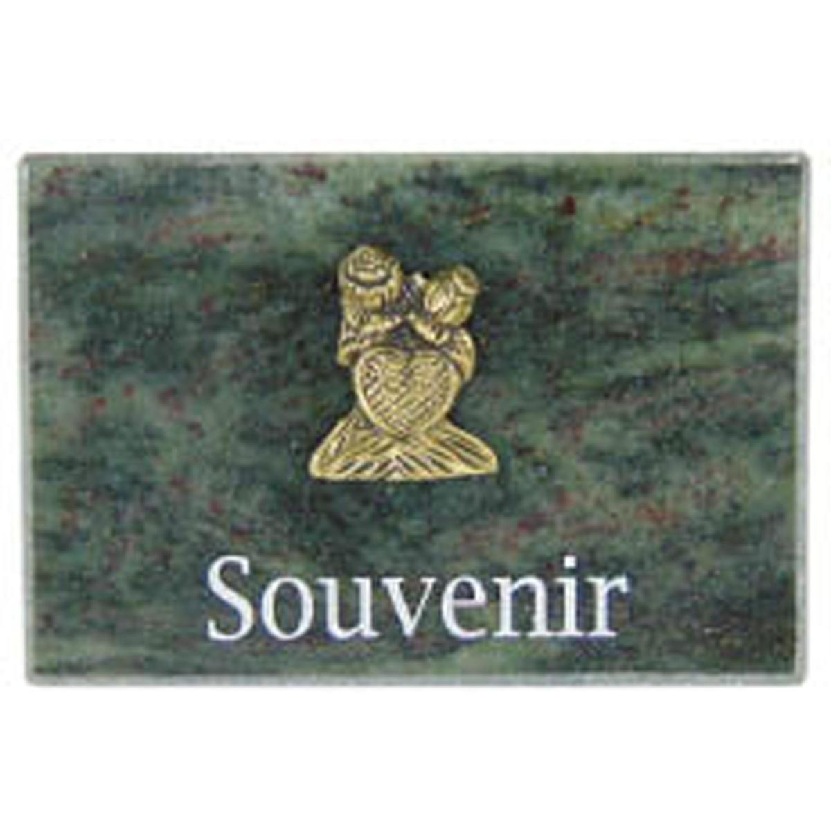 Plaque funéraire en granit - 12 x 18 cm - Noir