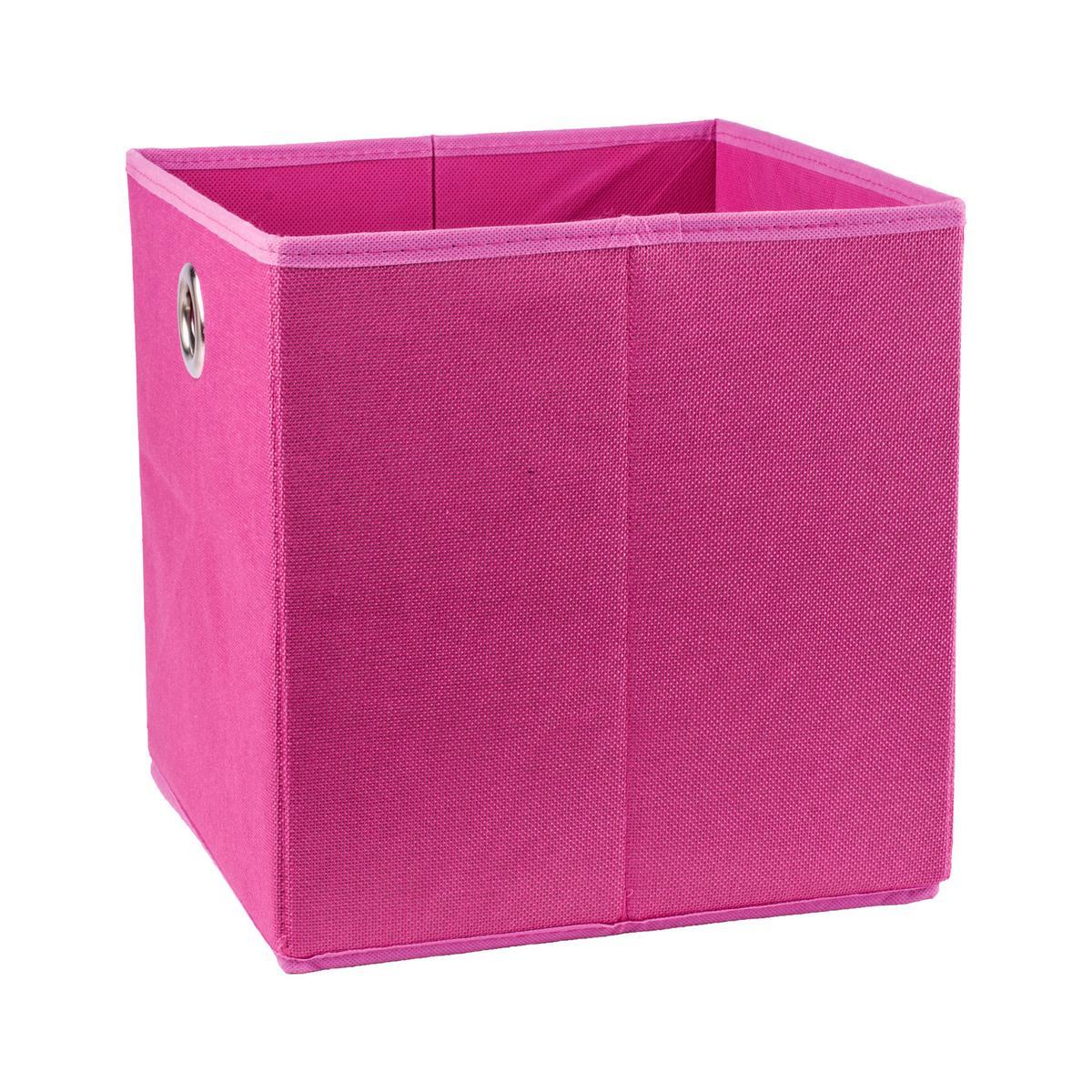 Panier cube de rangement rose - 30x30x25 - ON RANGE TOUT