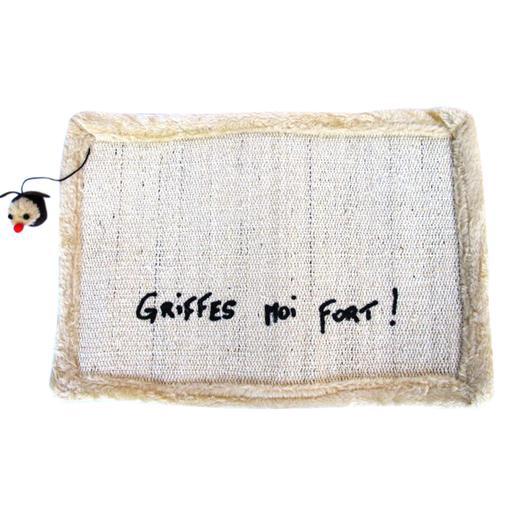 Tapis Griffoir Sisal Tissu Beige Accessoire Pour Chat La Foir Fouille Tapis Griffoir Sisal Tissu Beige Accessoire Pour Chat La Foir Fouille