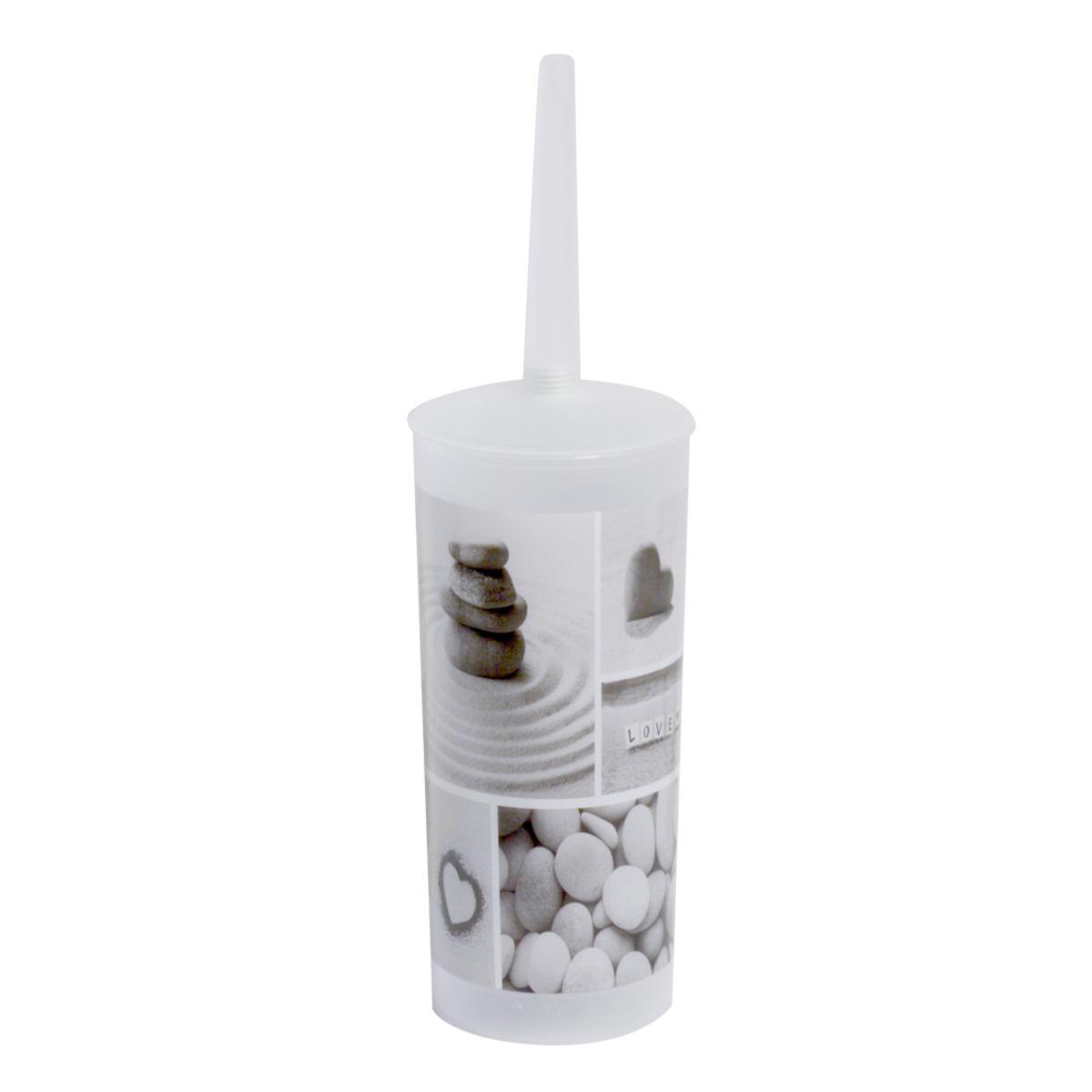 Pot WC avec brosse - ø 9 x 34 cm - Gris Pot WC avec brosse - ø 9 x 34 cm - Gris