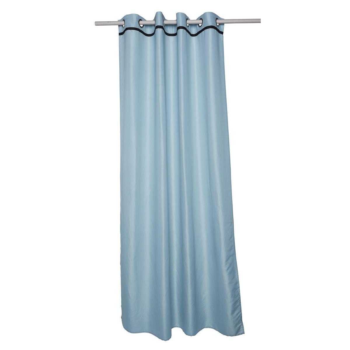 rideau uni l 240 x l 140 cm bleu rideaux et voilages la foir fouille