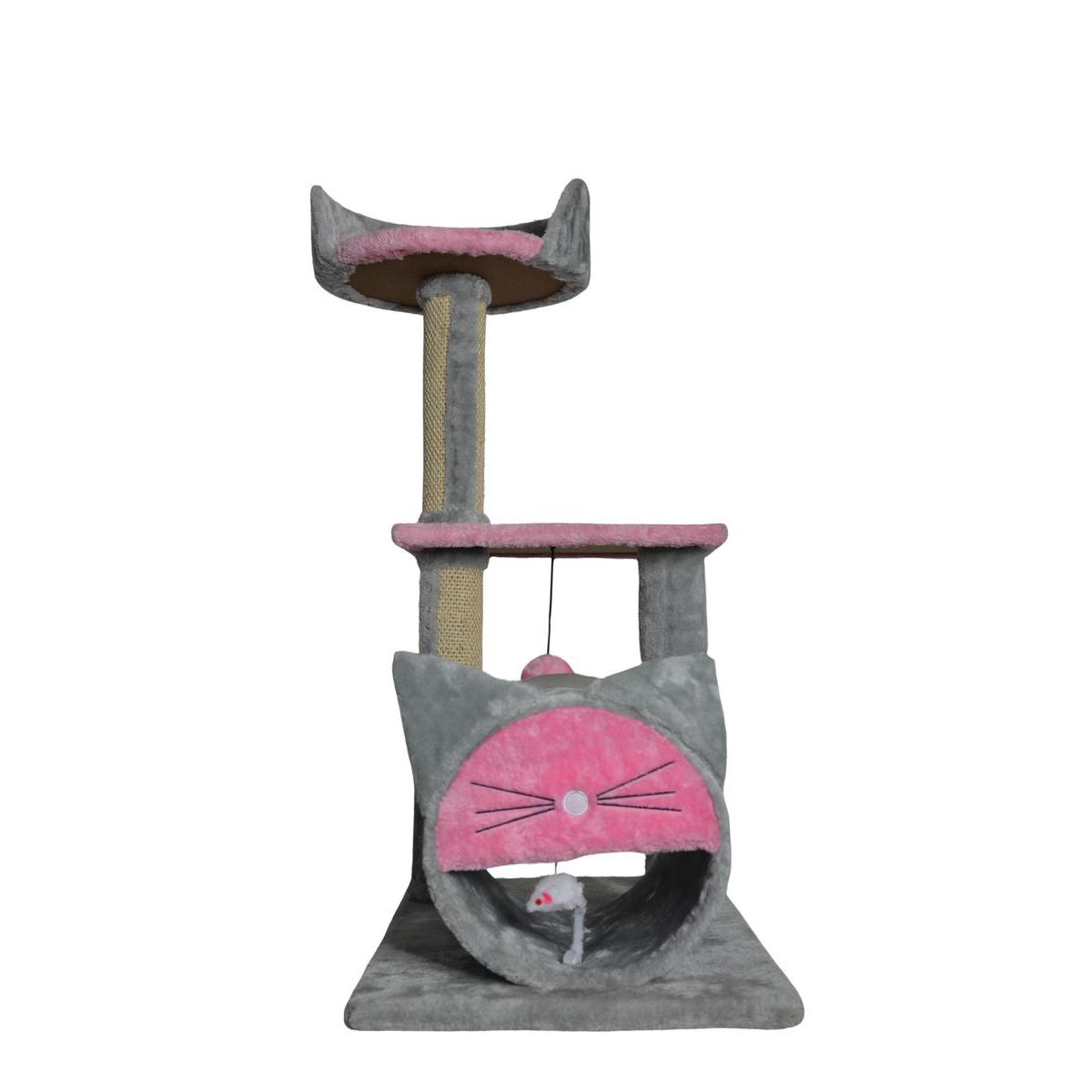 Arbre A Chat Fun En Sisal Gris Rose Animalerie La Foir Fouille