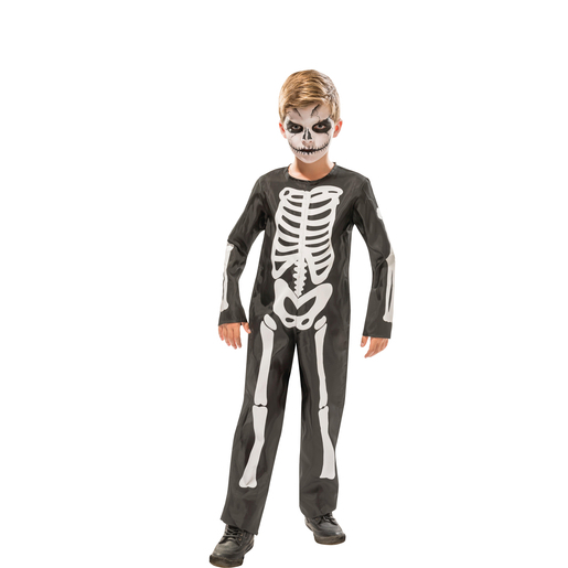 Deguisement Squelette Enfant Nylon Noir Blanc Deguisement Halloween Pour Garcon La Foir Fouille