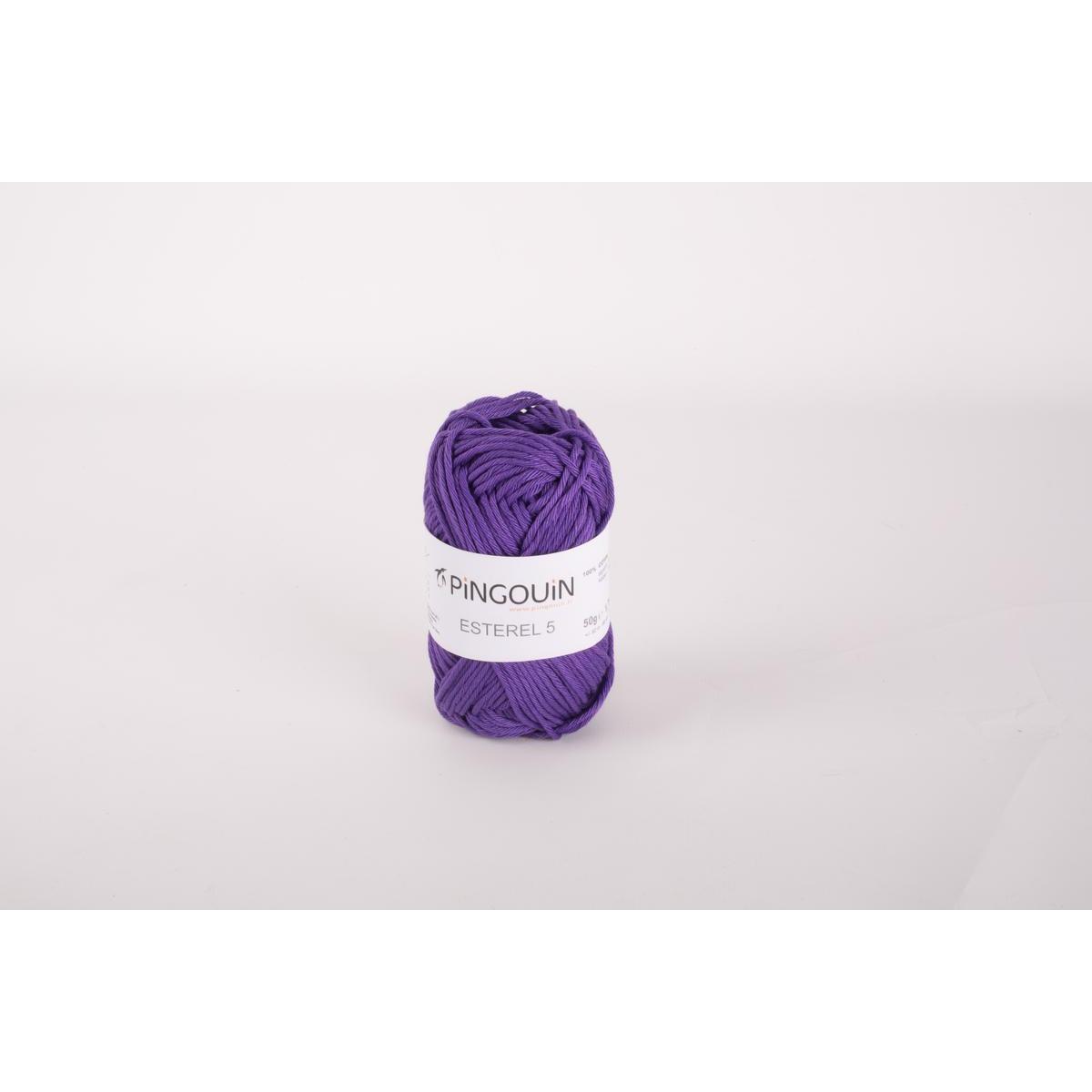 Pelote coton Esterel 5 - 61 m - Violet - PINGOUIN