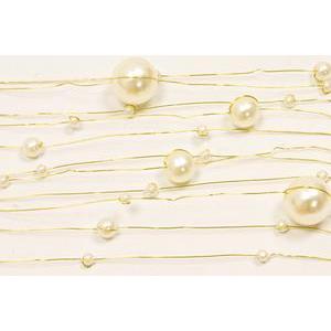 Guirlande fil métal + perles - 250 cm - Or