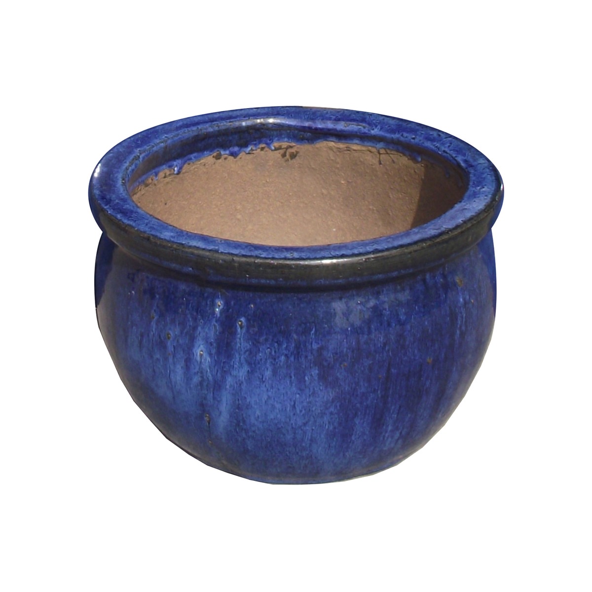 cache pot en terre cuite emaillee diametre 28 x h 18 cm differents coloris pots cache pots et jardinieres la foir fouille