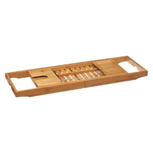 Plateau De Baignoire En Bambou Natureo Marron Accessoires Salle De Bain La Foir Fouille Adapté à toutes les baignoires. plateau de baignoire en bambou natureo