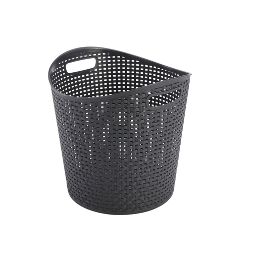 Corbeille ronde rotin 27 L - Noir ou blanc Corbeille ronde rotin 27 L - Noir ou blanc