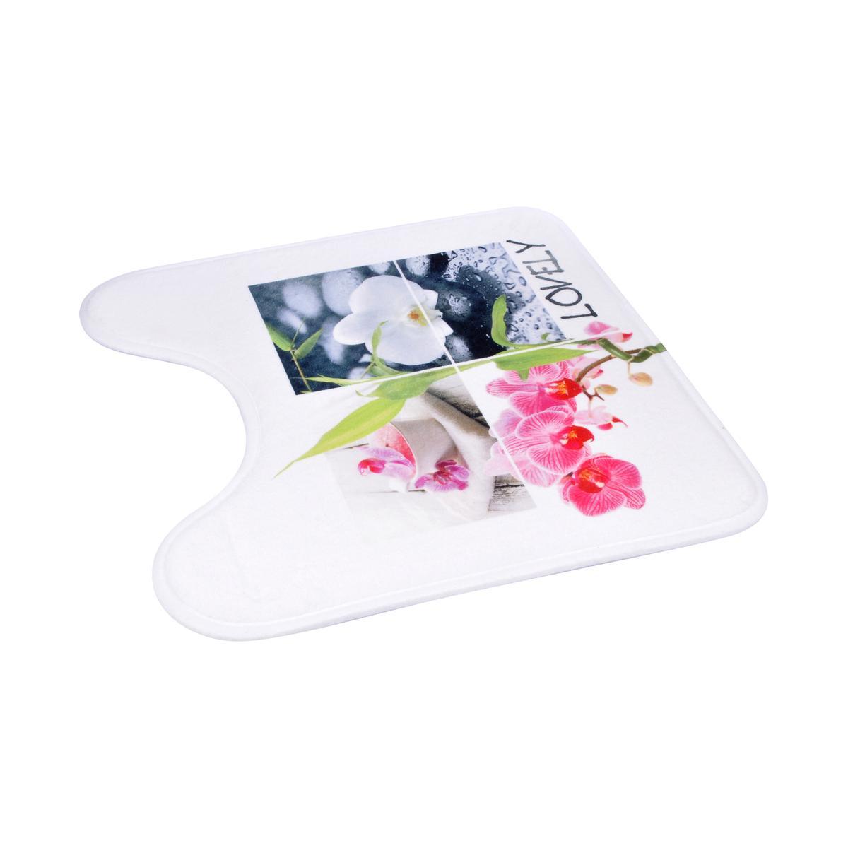 Tapis contour WC - L 45 x l 45 cm - Multicolore Tapis contour WC - L 45 x l 45 cm - Multicolore