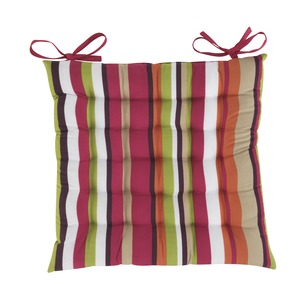 Galette rayée - 40 x 40 x 4 cm - différents coloris
