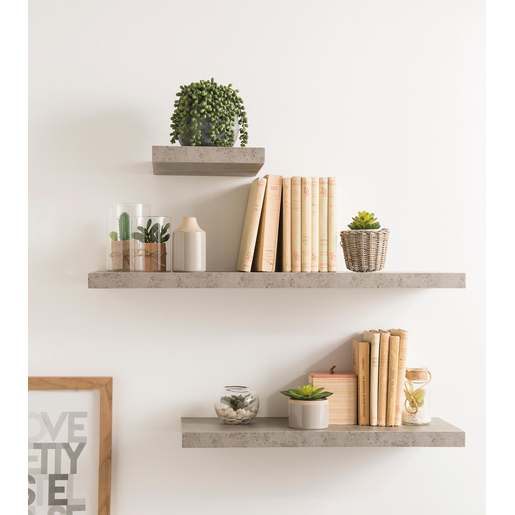 Etagere Murale 80 X 22 8 X H 3 4 Cm Gris Etageres Et