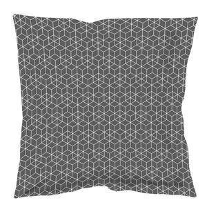 Taie d'oreiller - 63 x 63 cm - Gris anthracite et blanc