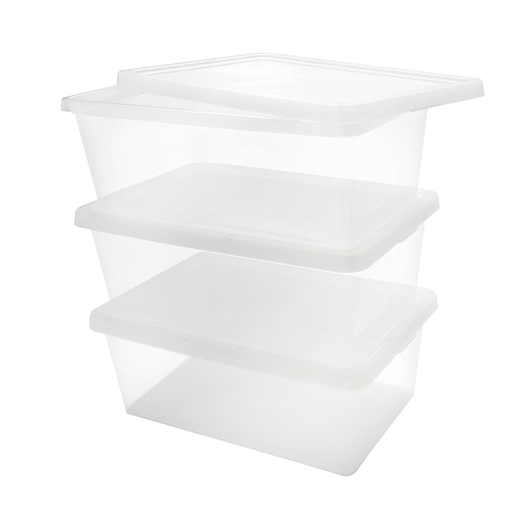 3 Boites De Rangement Textile 11 L Rangement Plastique La