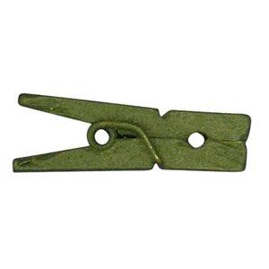 10 pinces à linge en bois - Vert