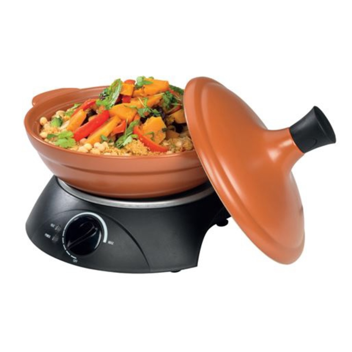 Tajine électrique - 2 Litres - 230 V - 300 W - Noir, Marron