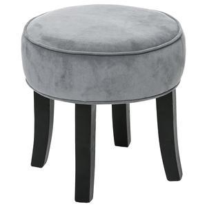 Tabouret Adriel velours - Gris