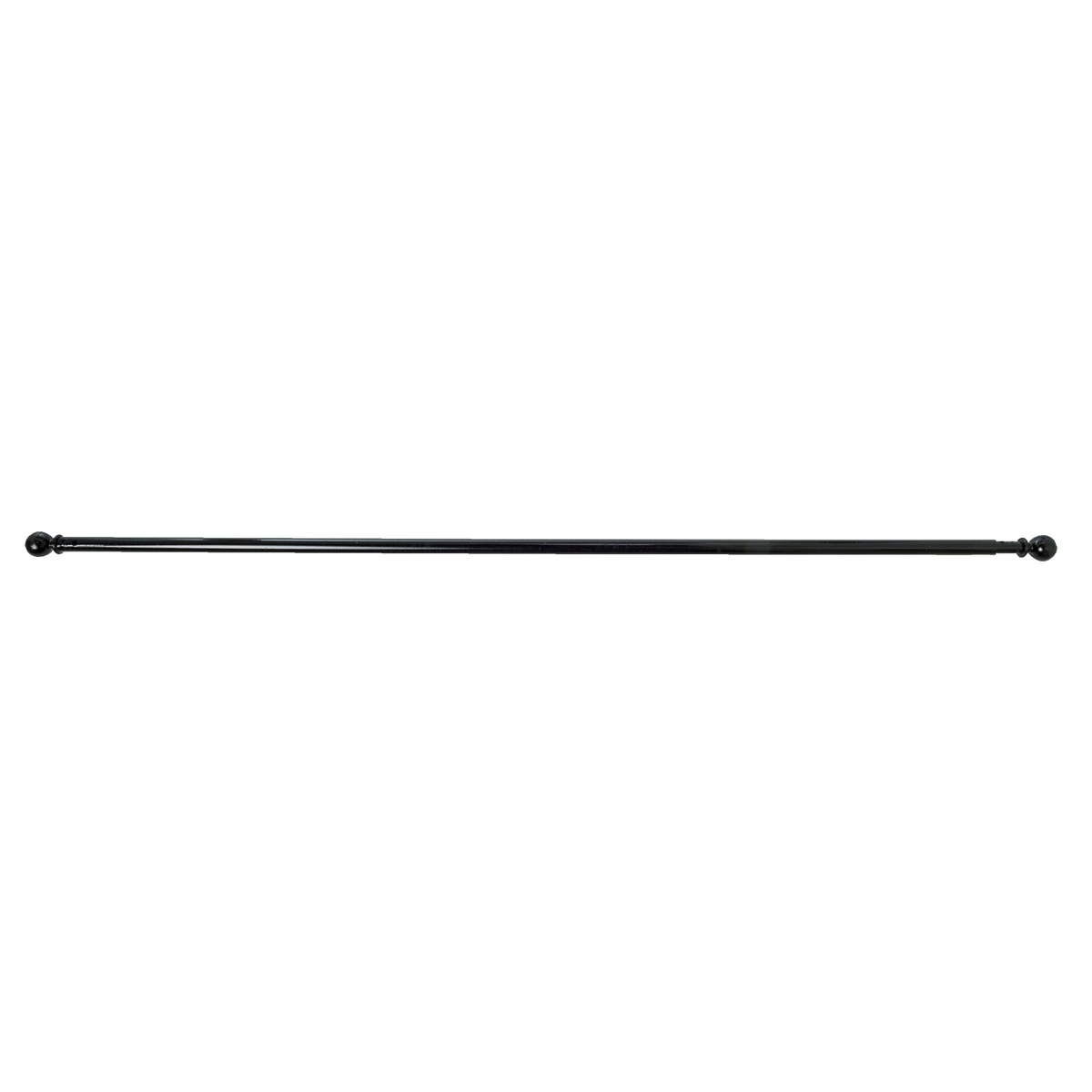Tringle extensible 60 - 80 cm - Finition boule - Couleur noir Tringle extensible 60 - 80 cm - Finition boule - Couleur noir
