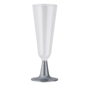 8 flûtes socle argenté - 13 cl