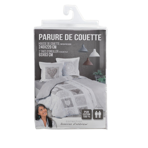 Blanc Avenue Taie D'oreiller 63x63 Cm Satin De Coton Bleu à Prix Carrefour
