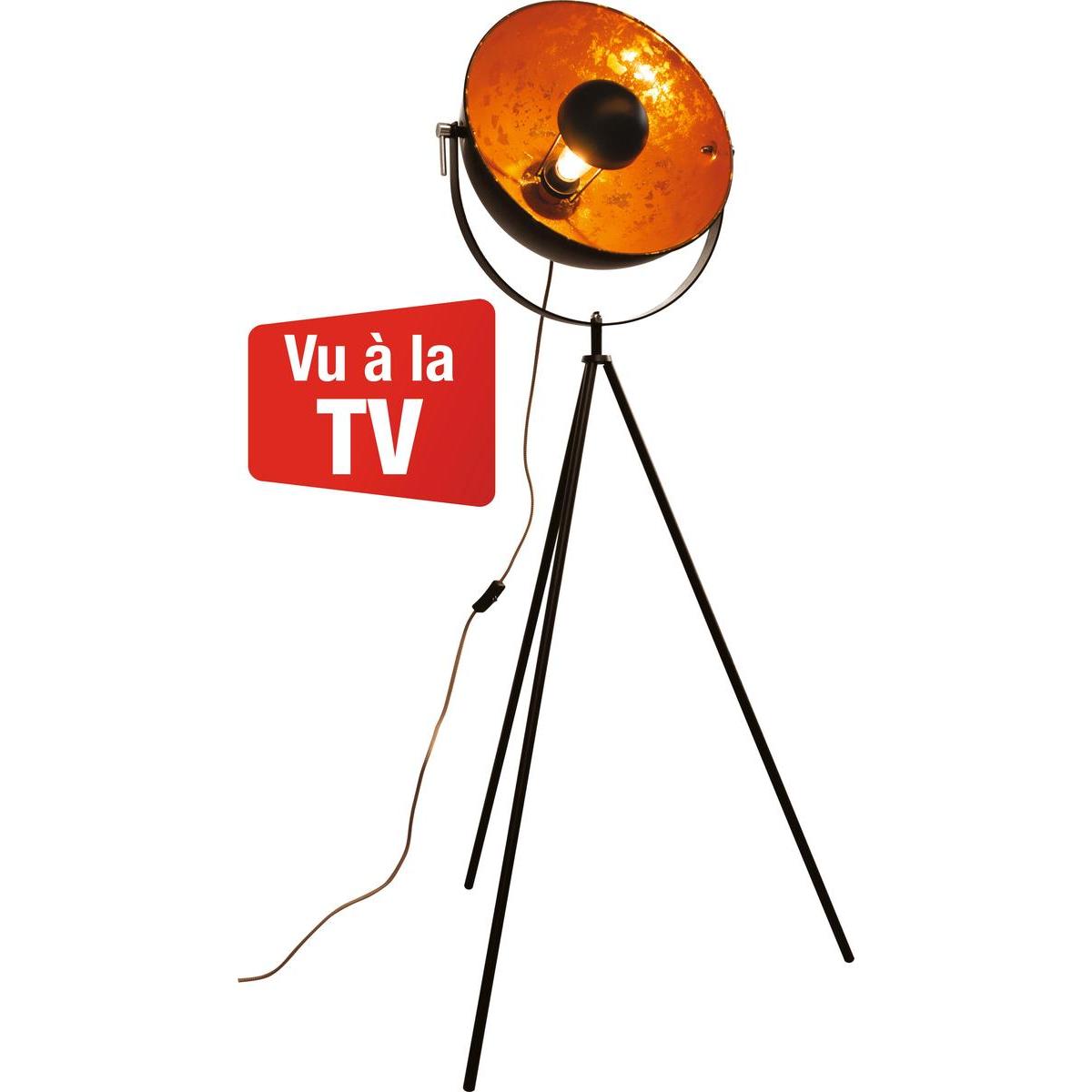 Lampe Cinéma - H 144 cm - Noir, or Lampe Cinéma - H 144 cm - Noir, or