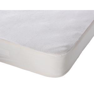 Protège-matelas imperméable - 50 % polyester - 50 % coton - 160 x 200 cm - Blanc