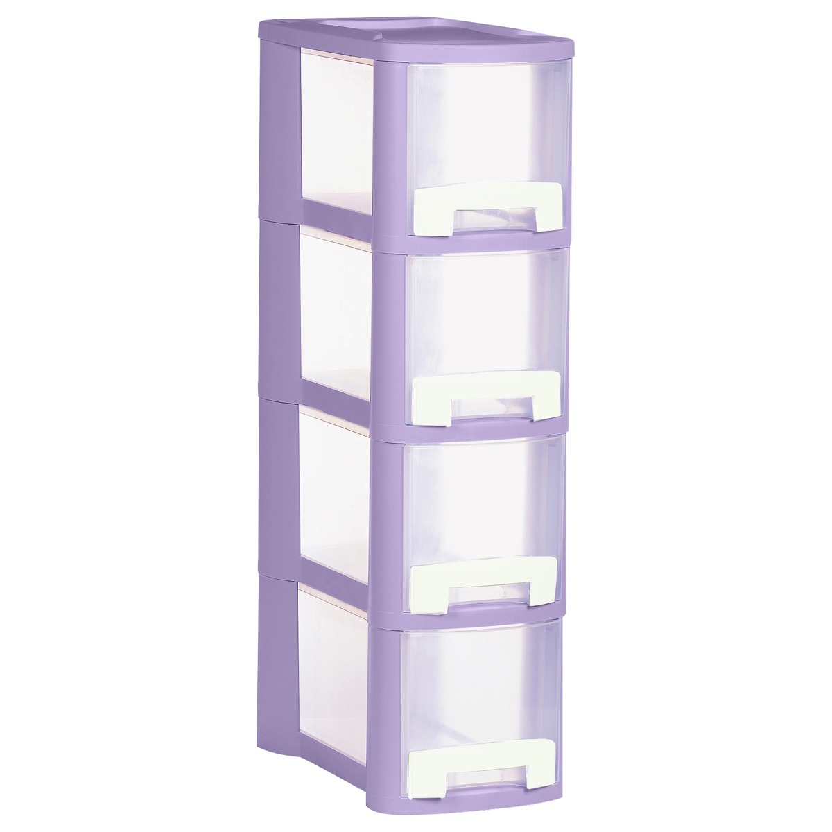 tour de rangement 4 tiroirs de 9 litres en plastique allibert violet blanc rangement plastique la foir fouille