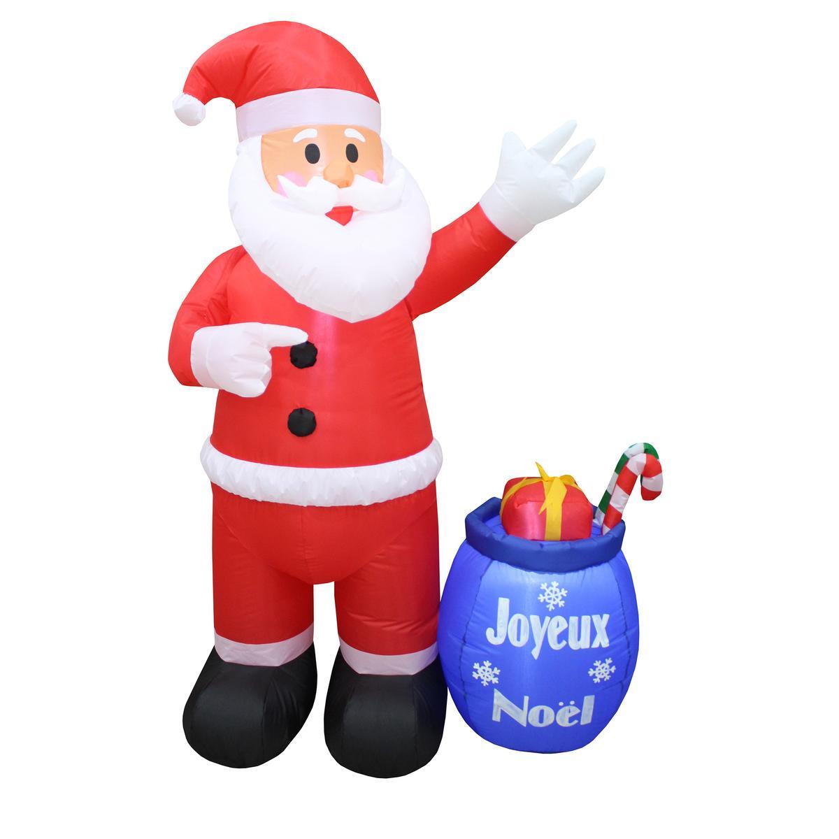 Pere Noel Gonflable Guirlandes Lumineuses Exterieures De Noel La Foir Fouille