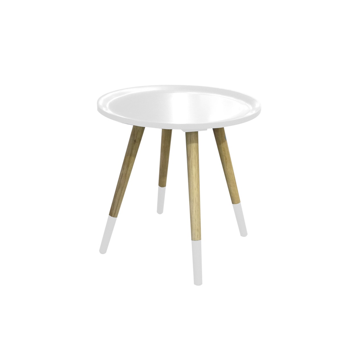 table basse ronde poppie diametre 40 x h 40 cm blanc tables basses et bouts de canape la foir fouille