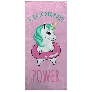 Drap de plage licorne - 70 x 150 cm