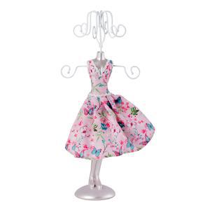 Porte Bijou Robe Papillons Mdf Tissu Multicolore Porte