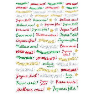 Gommettes messages de Vœux - 134 pièces - Multicolore