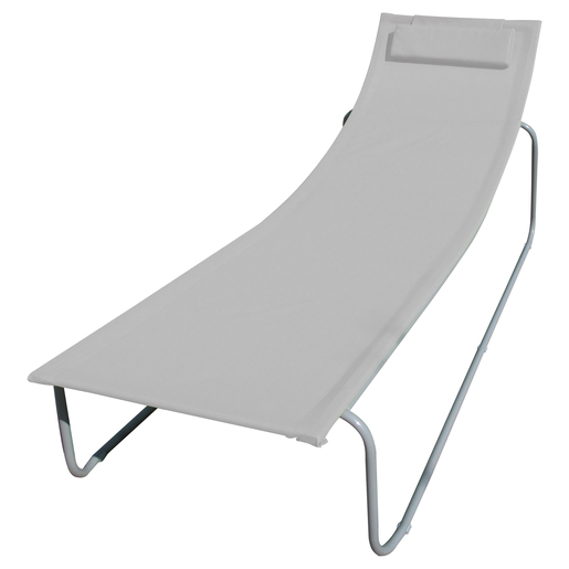 Chaise Longue Suntan Coussin 180 X 62 X H 69 Cm Marron Taupe
