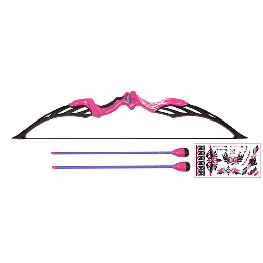 Arc et 2 flèches - Plastique - 6 x 70 x 20,5 cm - Noir et rose Arc et 2 flèches - Plastique - 6 x 70 x 20,5 cm - Noir et rose